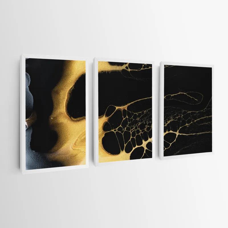 többrészes vászonkép Gold Liquid mockup 0