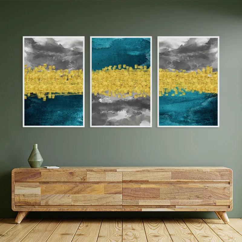 többrészes vászonkép Abstractluend Grey mockup 2