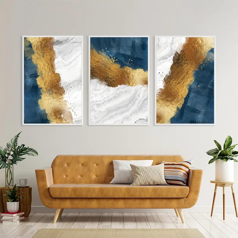 többrészes vászonkép Abstractluend White mockup 4