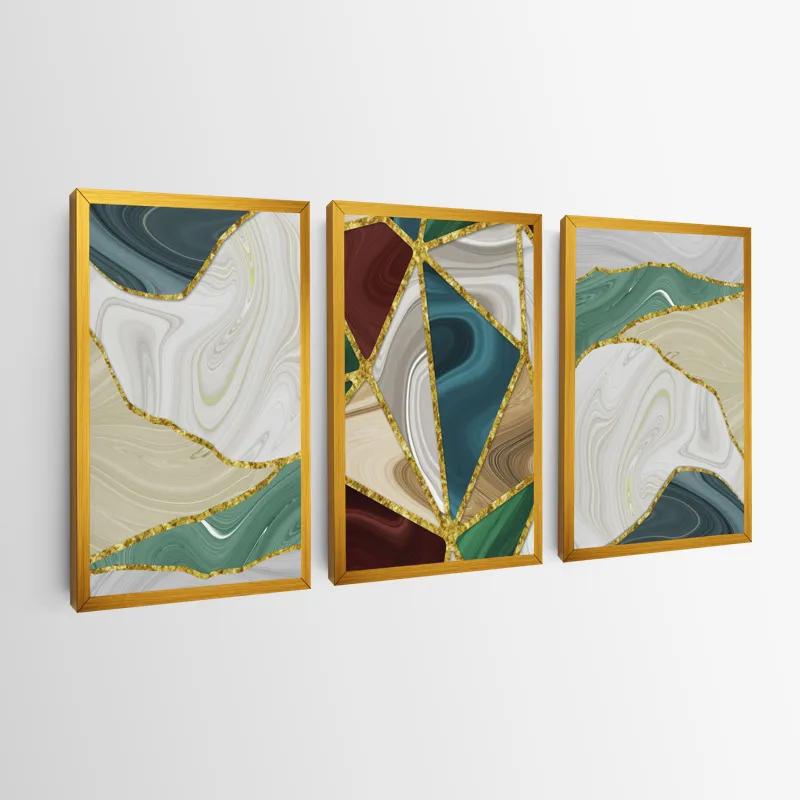 többrészes vászonkép Marble Waves mockup 0