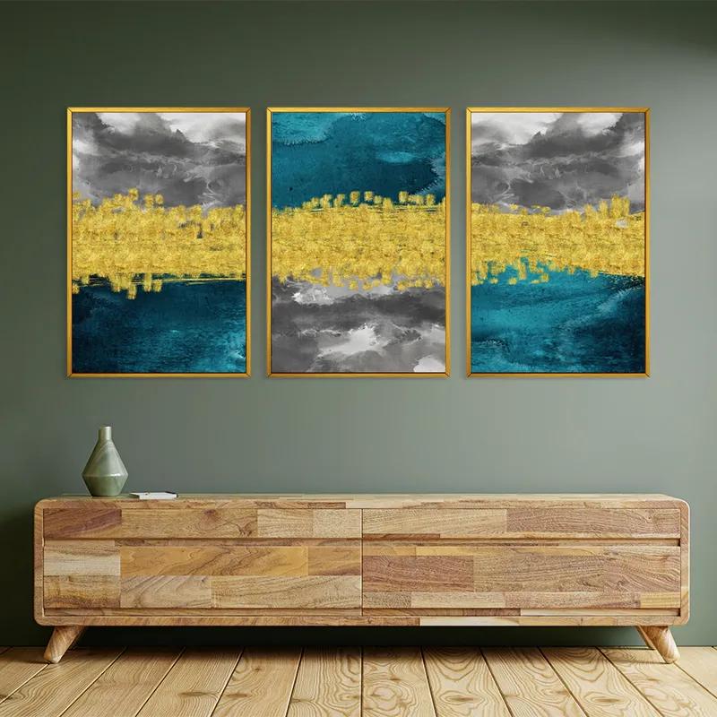 többrészes vászonkép Abstractluend Grey mockup 2