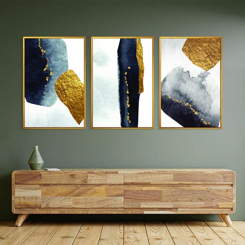 többrészes vászonkép Blacknd Gold Objects mockup 2
