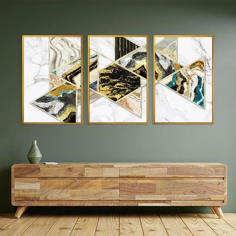 többrészes vászonkép Marble Shapes mockup 2