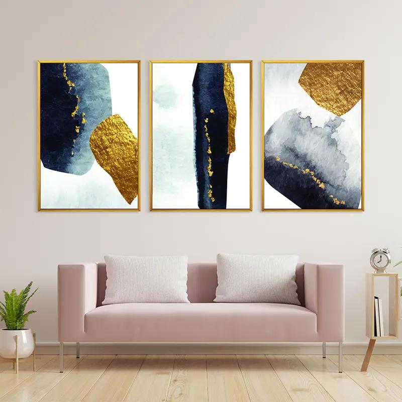 többrészes vászonkép Blacknd Gold Objects mockup 3