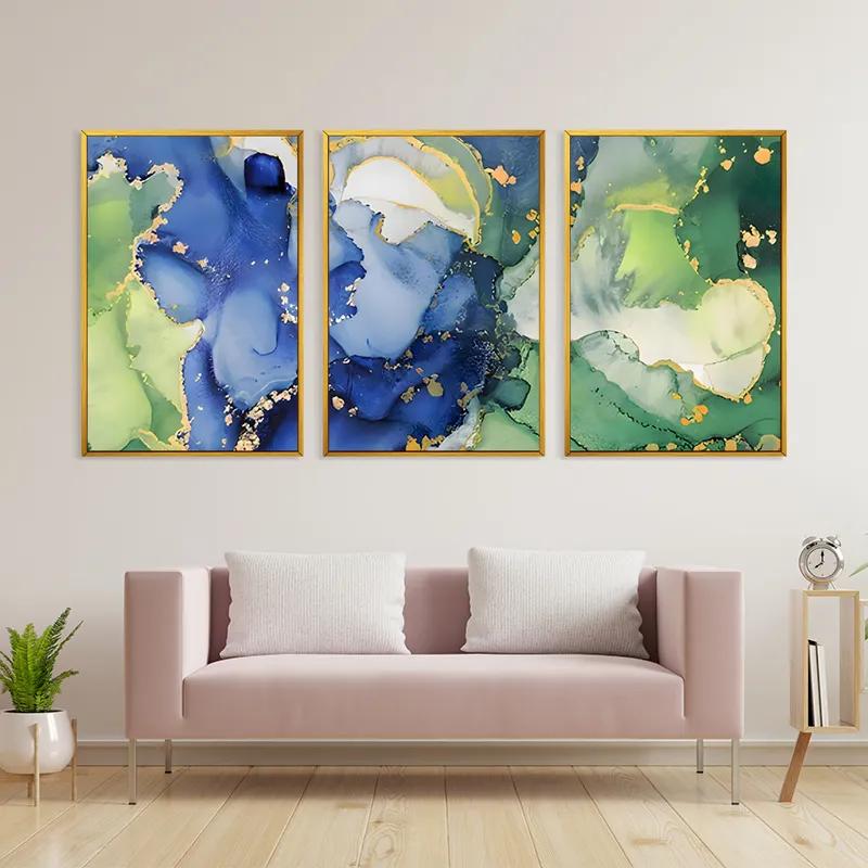 többrészes vászonkép Blue Green mockup 3