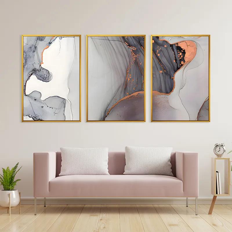 többrészes vászonkép Golden Pink mockup 3