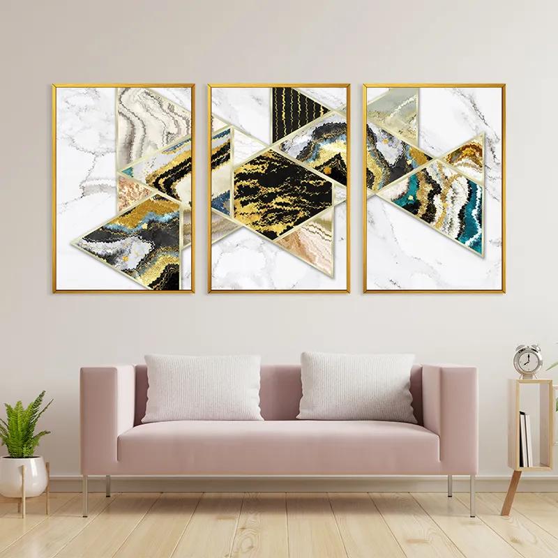 többrészes vászonkép Marble Shapes mockup 3