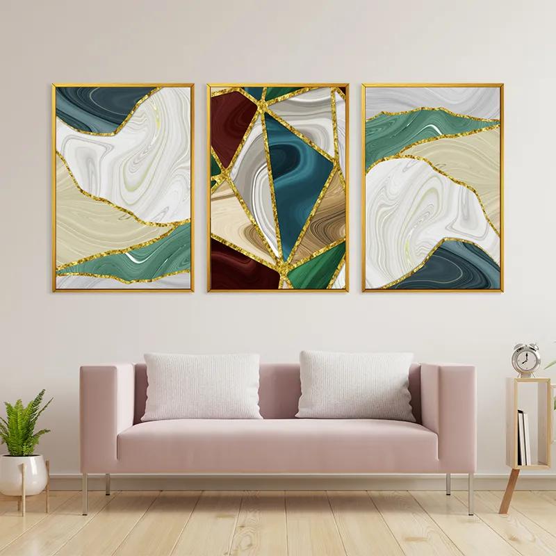 többrészes vászonkép Marble Waves mockup 3