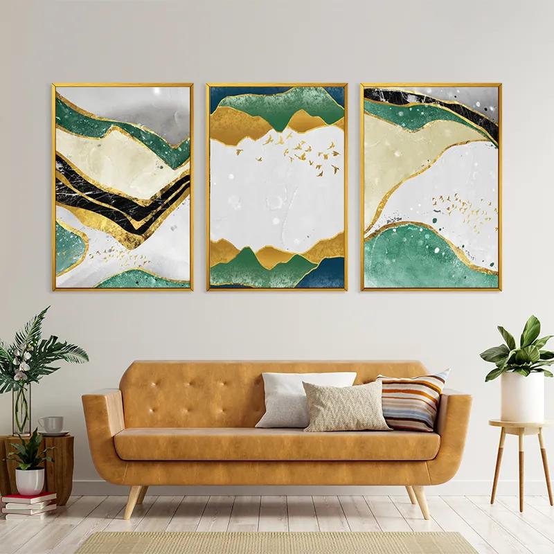 többrészes vászonkép Abstract Continent mockup 4