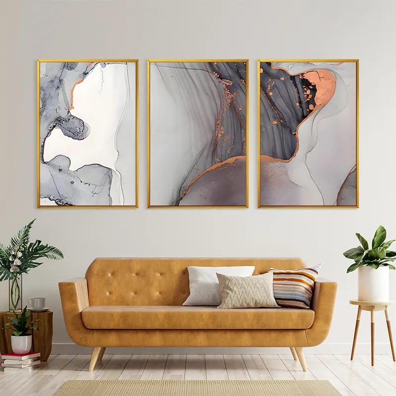 többrészes vászonkép Golden Pink mockup 4