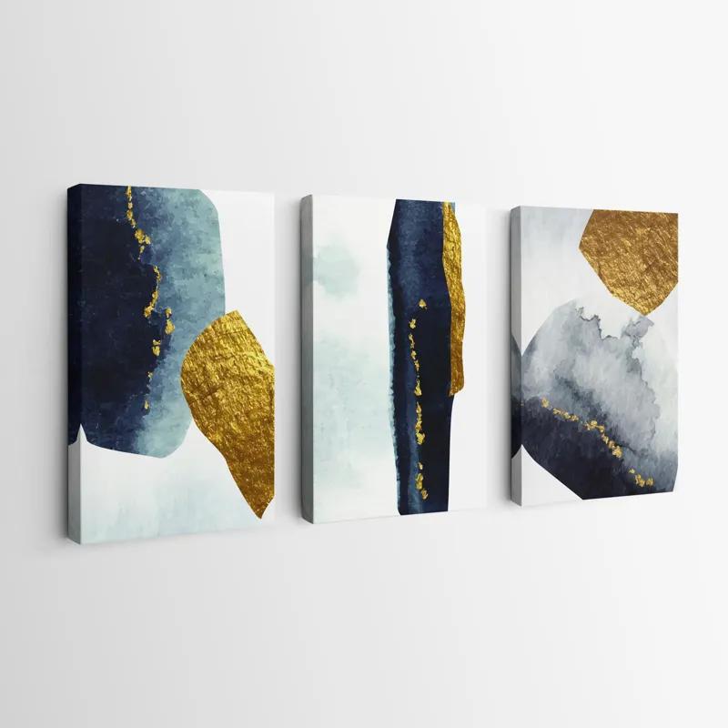 többrészes vászonkép Blacknd Gold Objects mockup 0