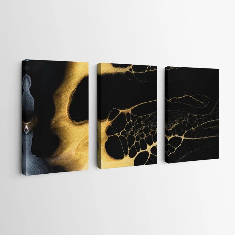 többrészes vászonkép Gold Liquid mockup 0