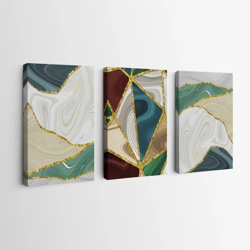 többrészes vászonkép Marble Waves mockup 0