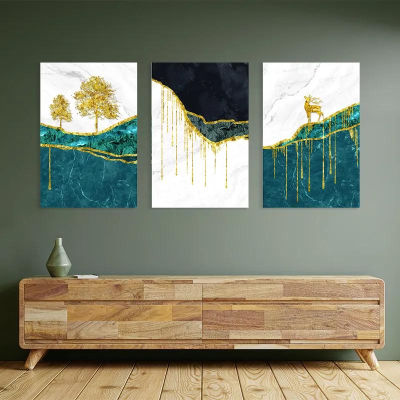 többrészes vászonkép Abstract Downhill mockup 2