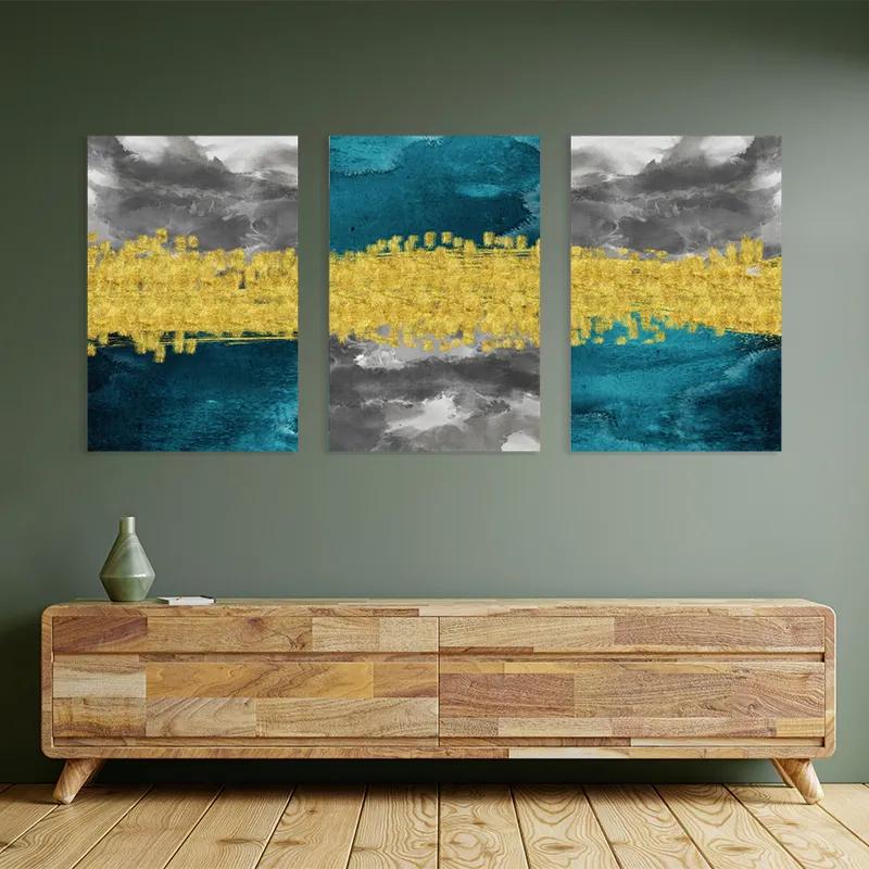 többrészes vászonkép Abstractluend Grey mockup 2