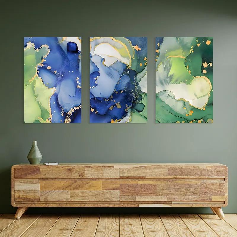 többrészes vászonkép Blue Green mockup 2