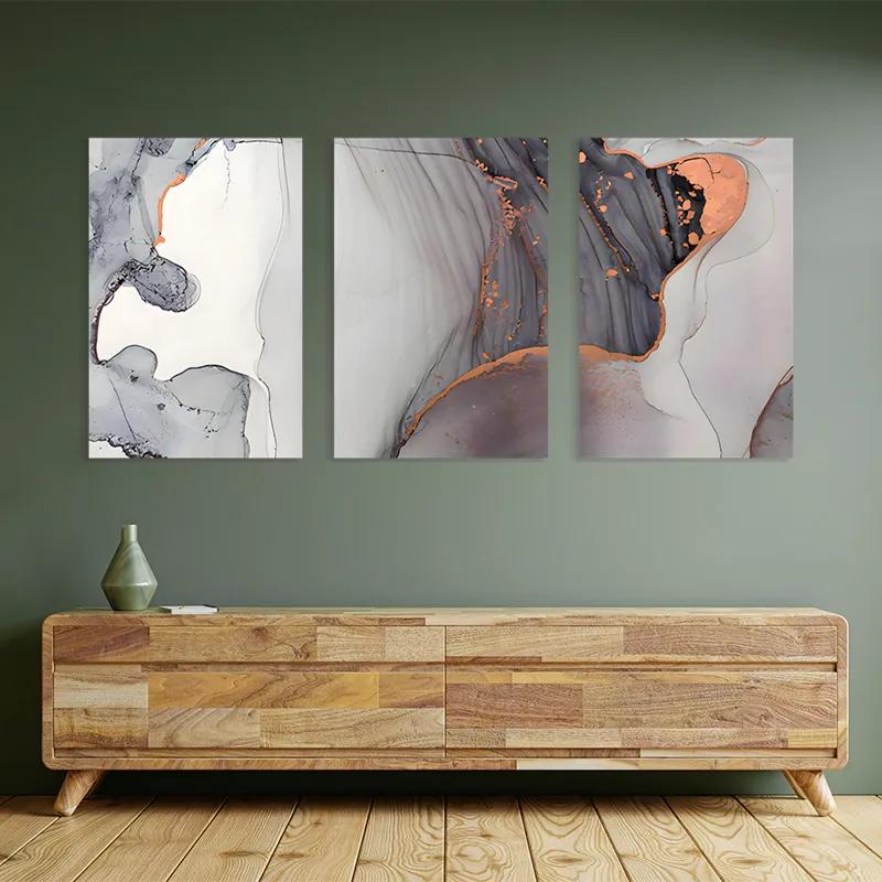 többrészes vászonkép Golden Pink mockup 2