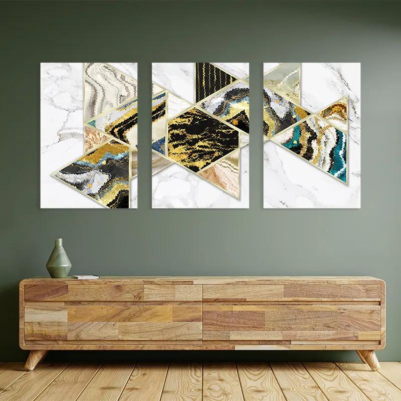 többrészes vászonkép Marble Shapes mockup 2