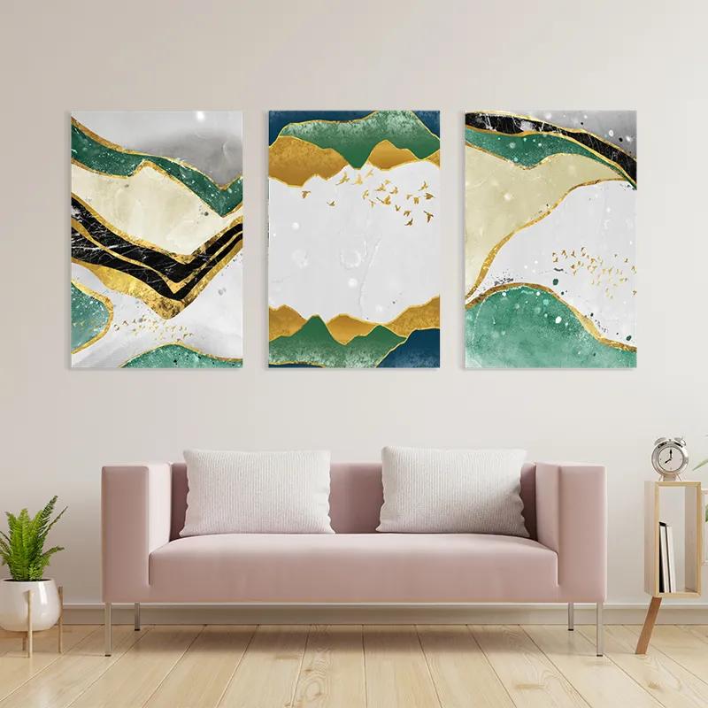 többrészes vászonkép Abstract Continent mockup 3