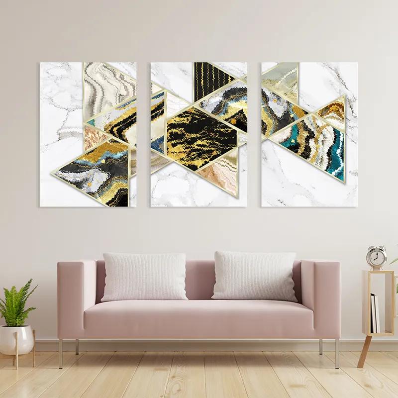 többrészes vászonkép Marble Shapes mockup 3