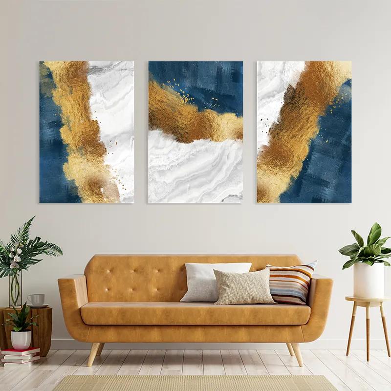 többrészes vászonkép Abstractluend White mockup 4