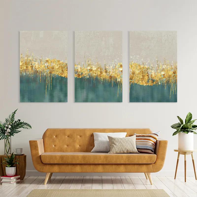 többrészes vászonkép Blue Contrast mockup 4