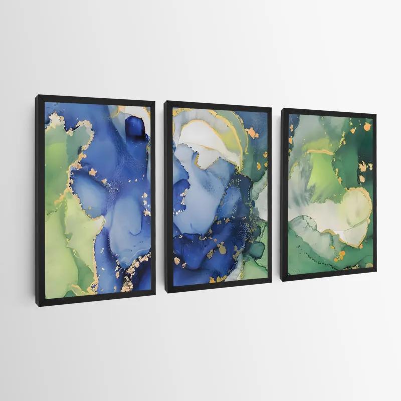 többrészes vászonkép Blue Green mockup 0