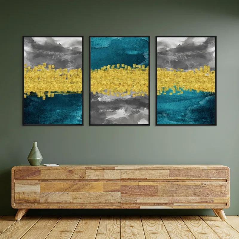 többrészes vászonkép Abstractluend Grey mockup 2