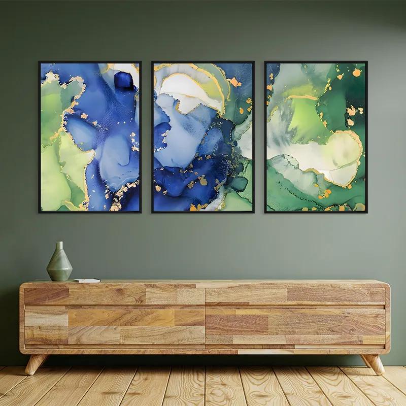 többrészes vászonkép Blue Green mockup 2