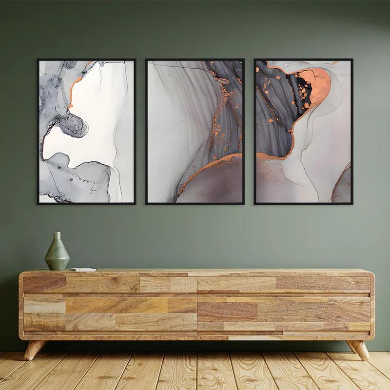 többrészes vászonkép Golden Pink mockup 2