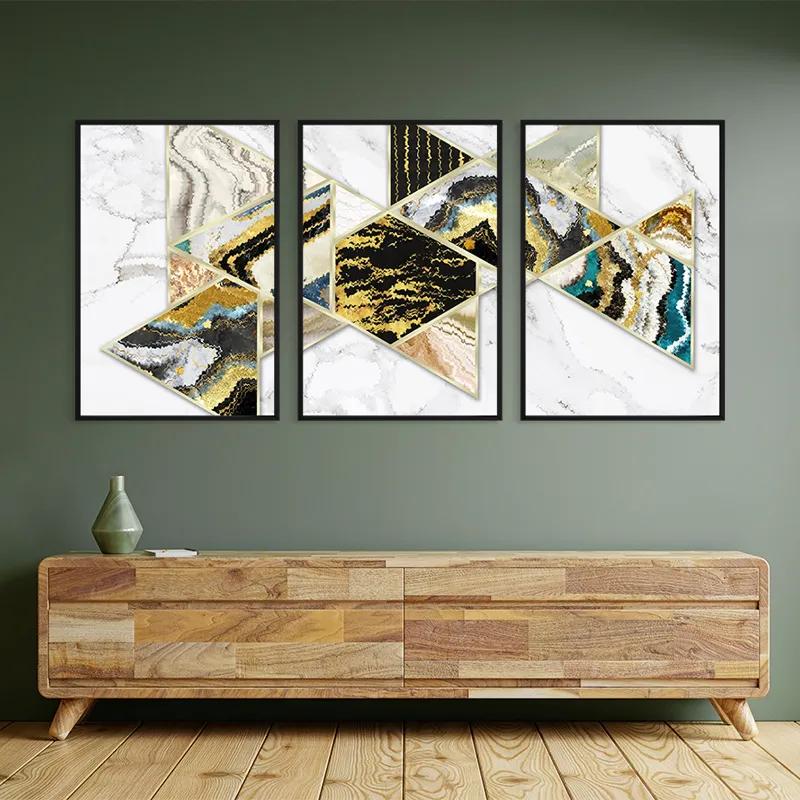 többrészes vászonkép Marble Shapes mockup 2