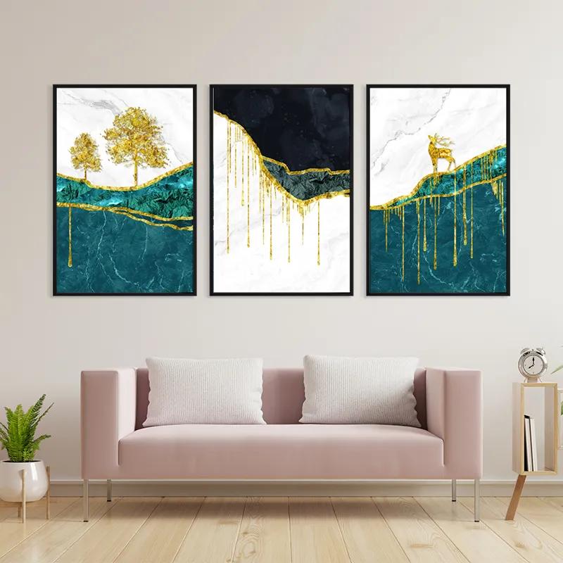 többrészes vászonkép Abstract Downhill mockup 3