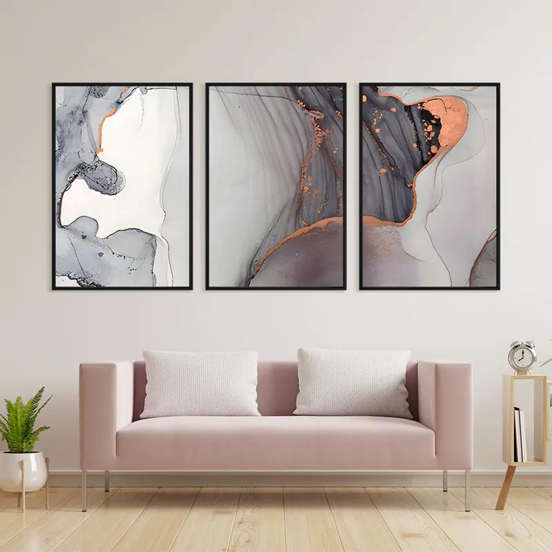 többrészes vászonkép Golden Pink mockup 3