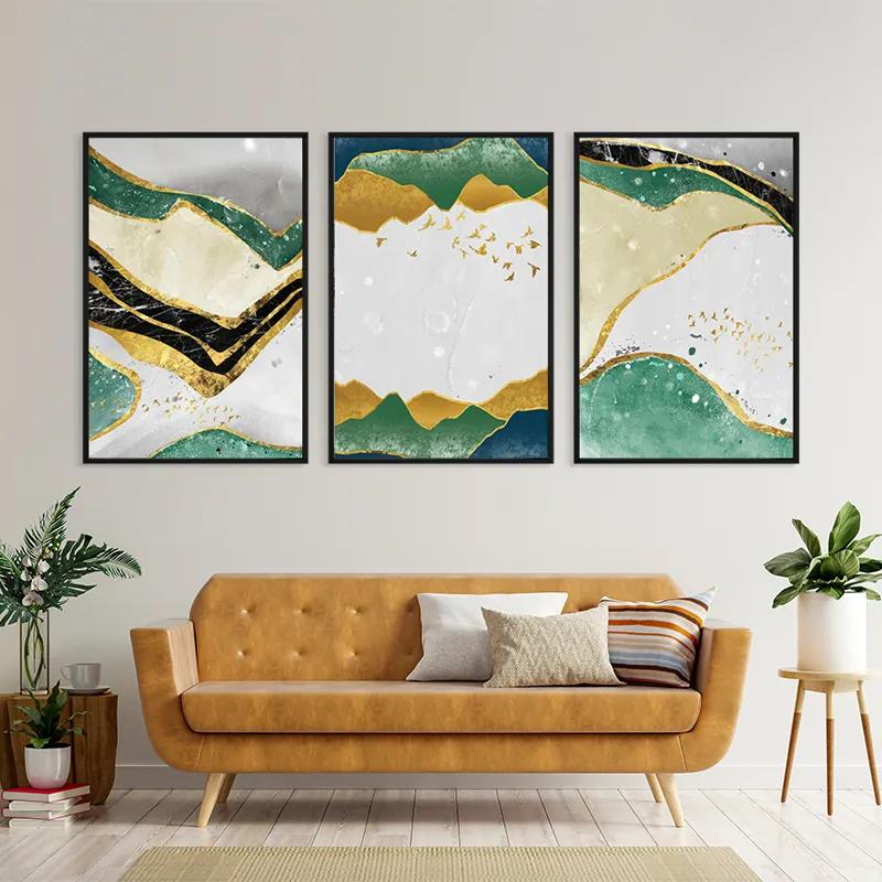 többrészes vászonkép Abstract Continent mockup 4