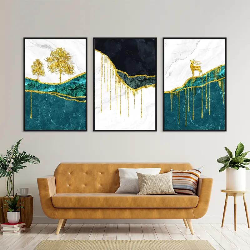 többrészes vászonkép Abstract Downhill mockup 4