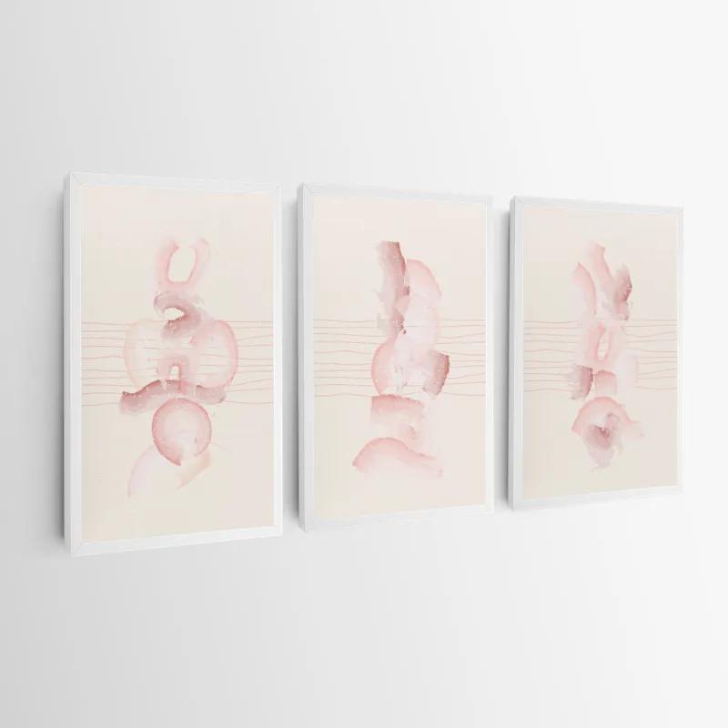 többrészes vászonkép Pretty Pink Shape mockup 0