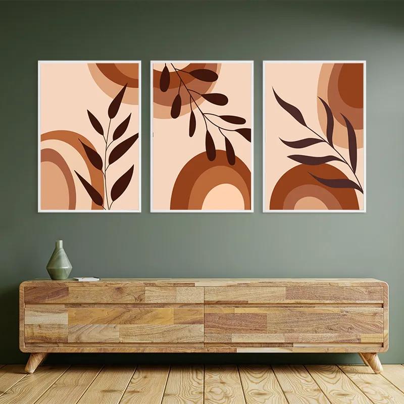 többrészes vászonkép Brownbstract mockup 2