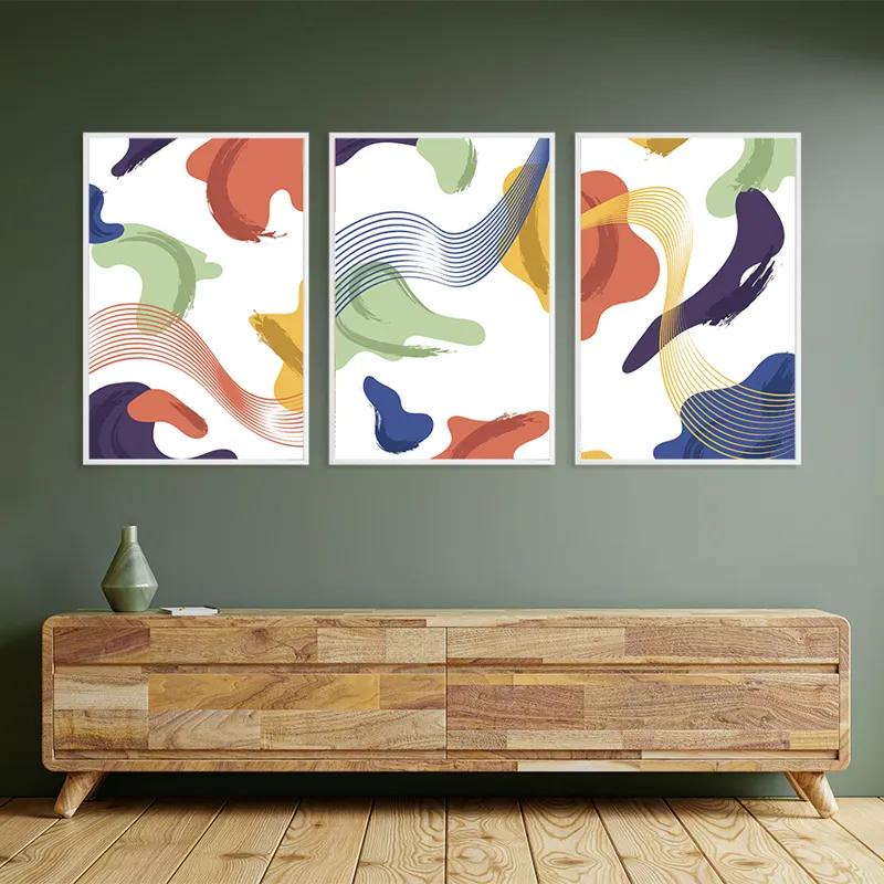 többrészes vászonkép Color Mix Lines mockup 2