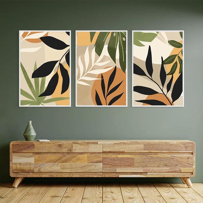 többrészes vászonkép Leaves Organicrt mockup 2