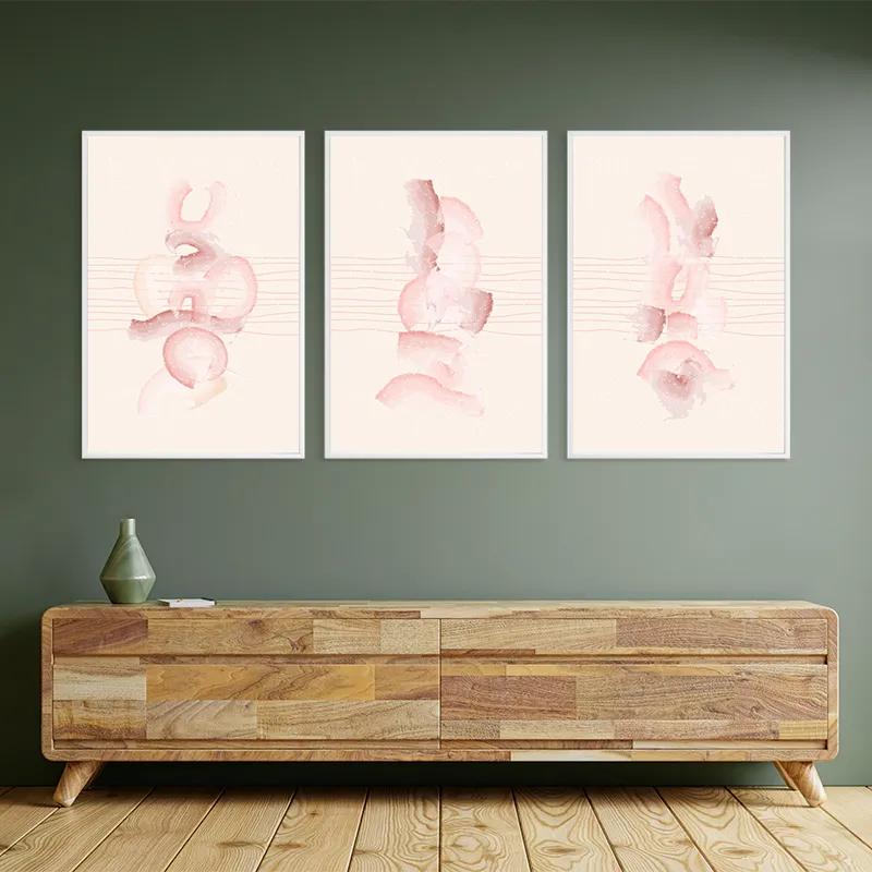 többrészes vászonkép Pretty Pink Shape mockup 2