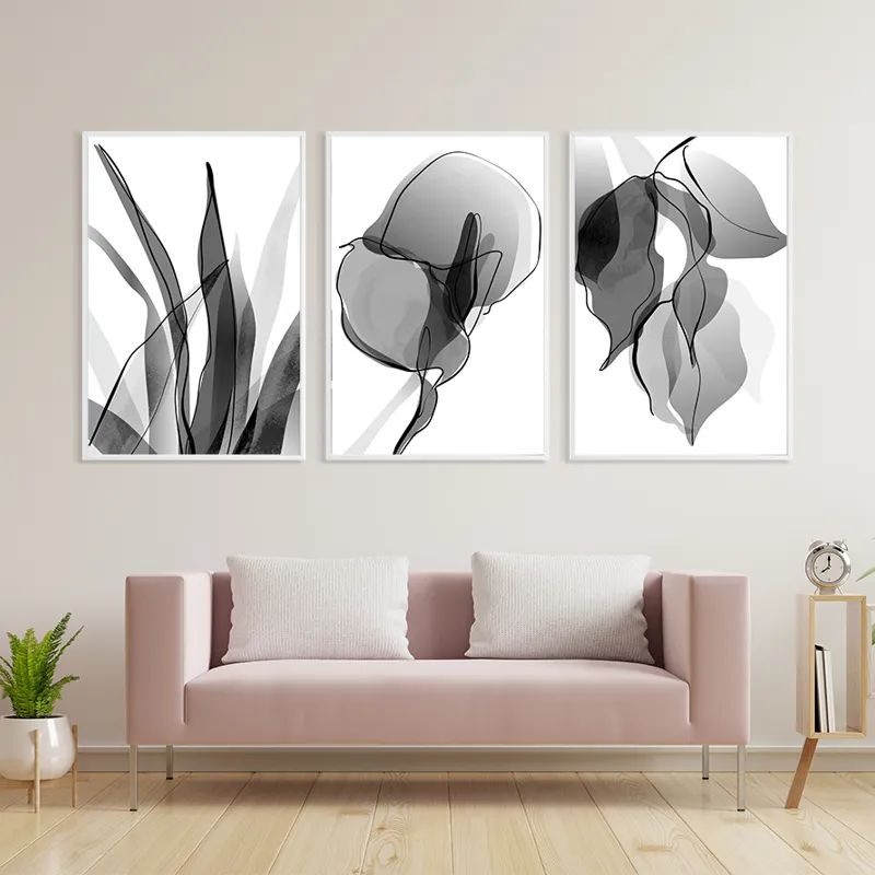 Grey Leaf Set mockup 3
