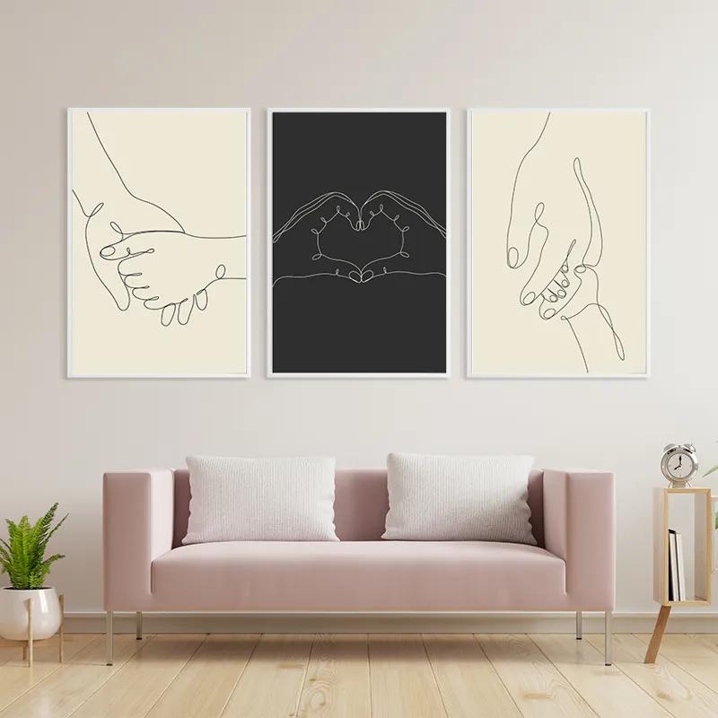 többrészes vászonkép Hand Gestures mockup 3