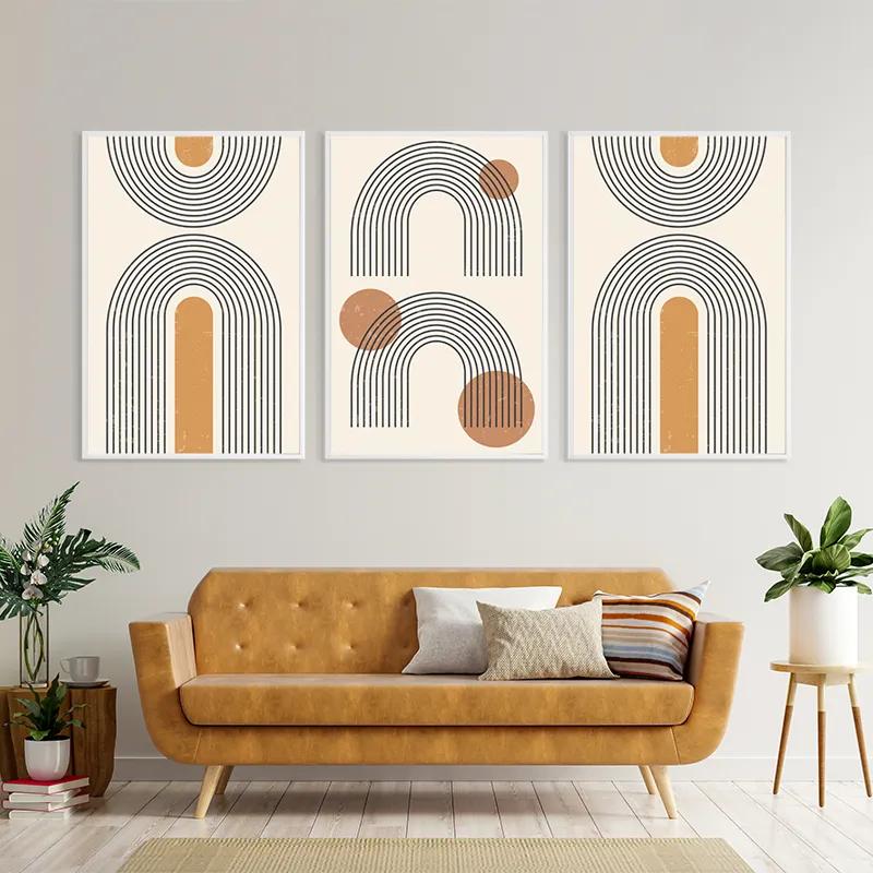 többrészes vászonkép Arch Poster Set mockup 4