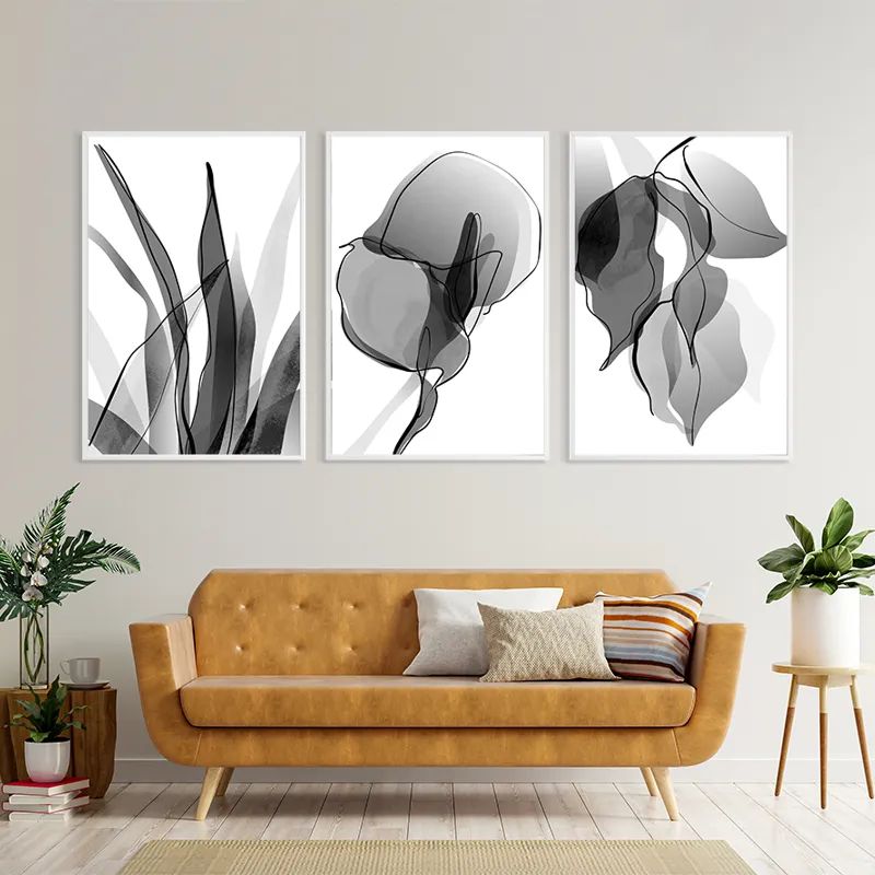 Grey Leaf Set mockup 4