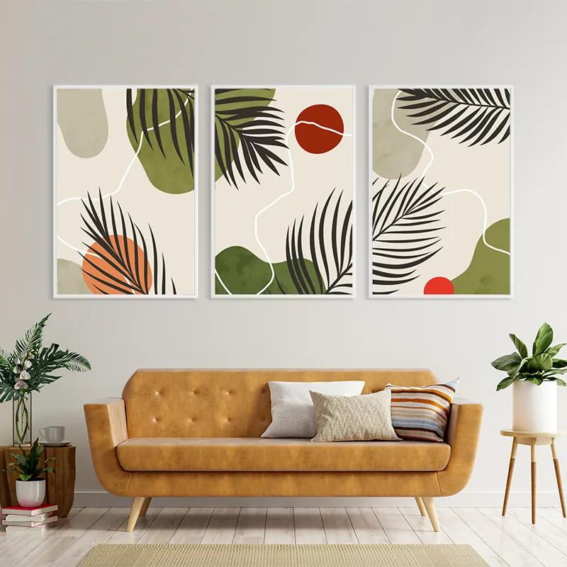 többrészes vászonkép Jungle Leaf mockup 4