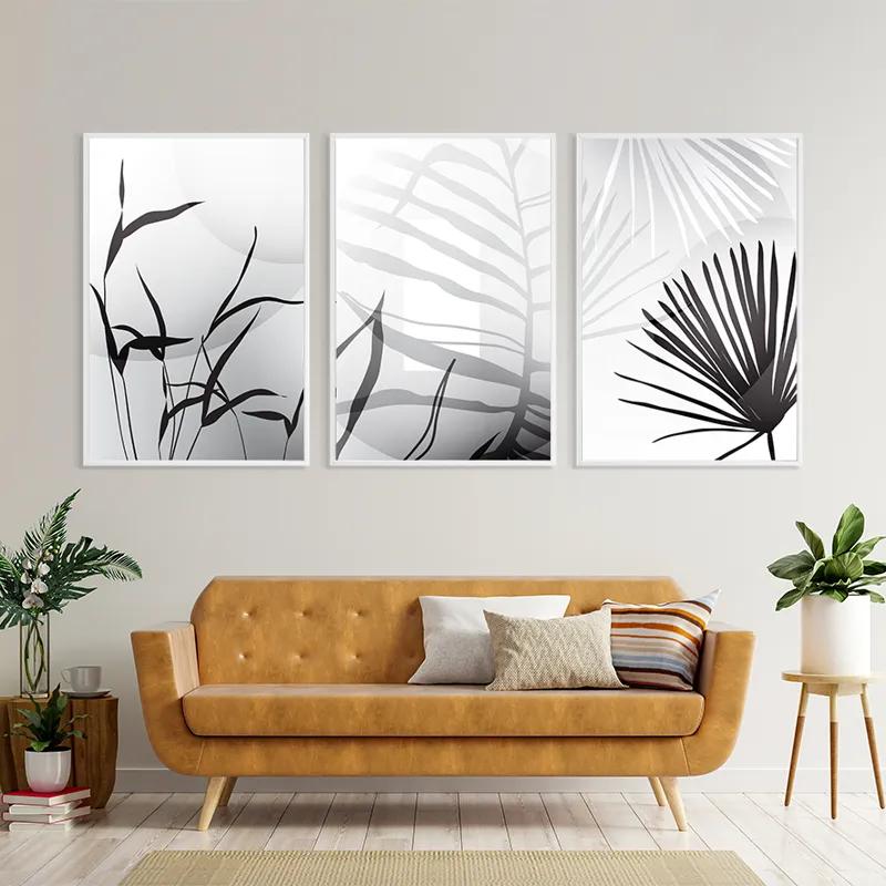 többrészes vászonkép Leaf Shadow mockup 4