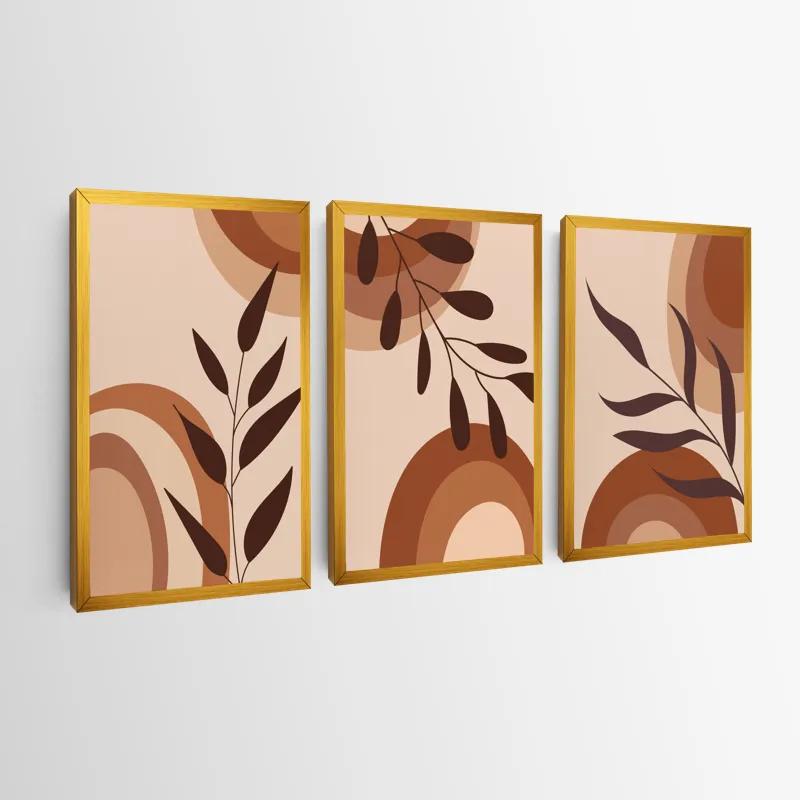 többrészes vászonkép Brownbstract mockup 0