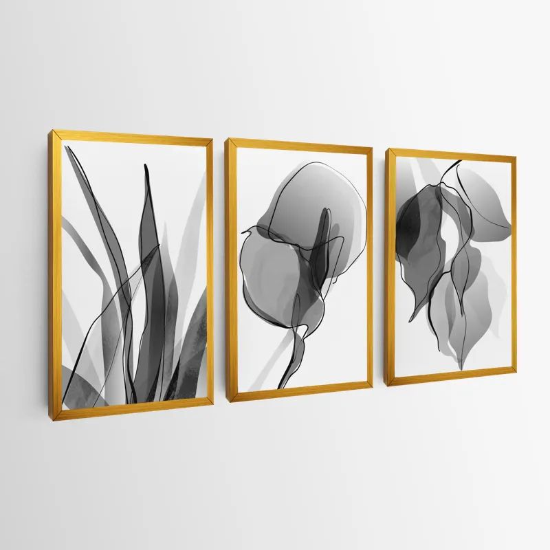 Grey Leaf Set mockup 0