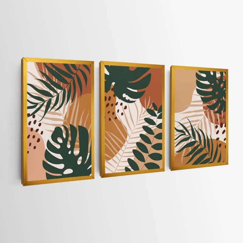 többrészes vászonkép Tropical Green Leaves mockup 0