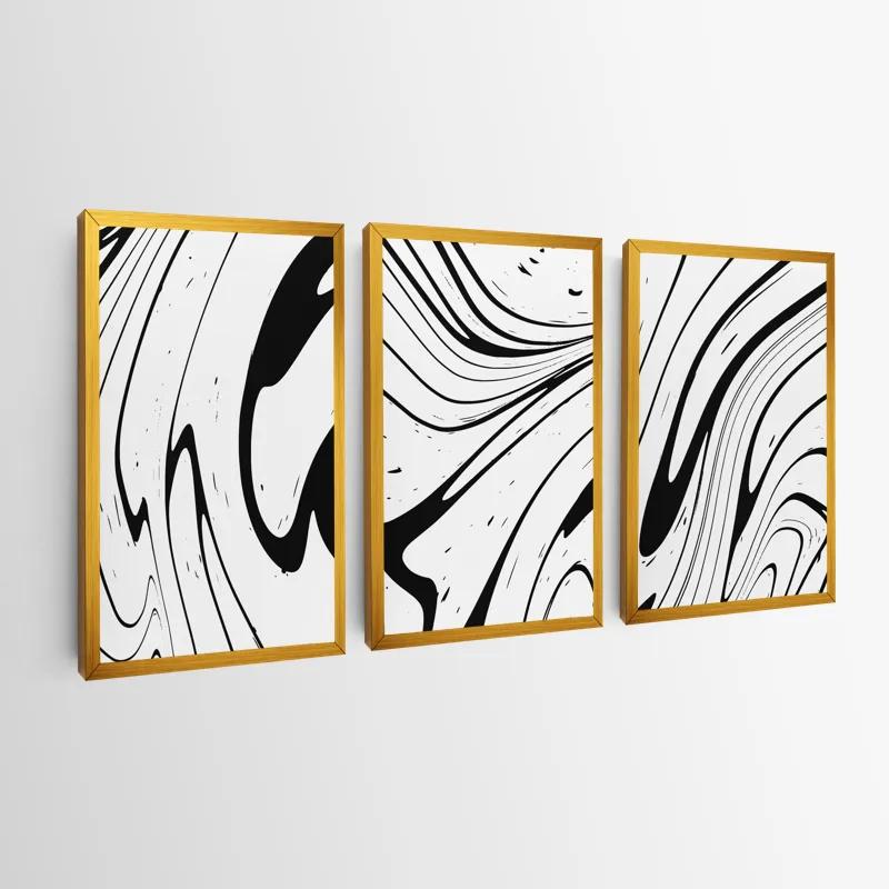 többrészes vászonkép White Marblert mockup 0